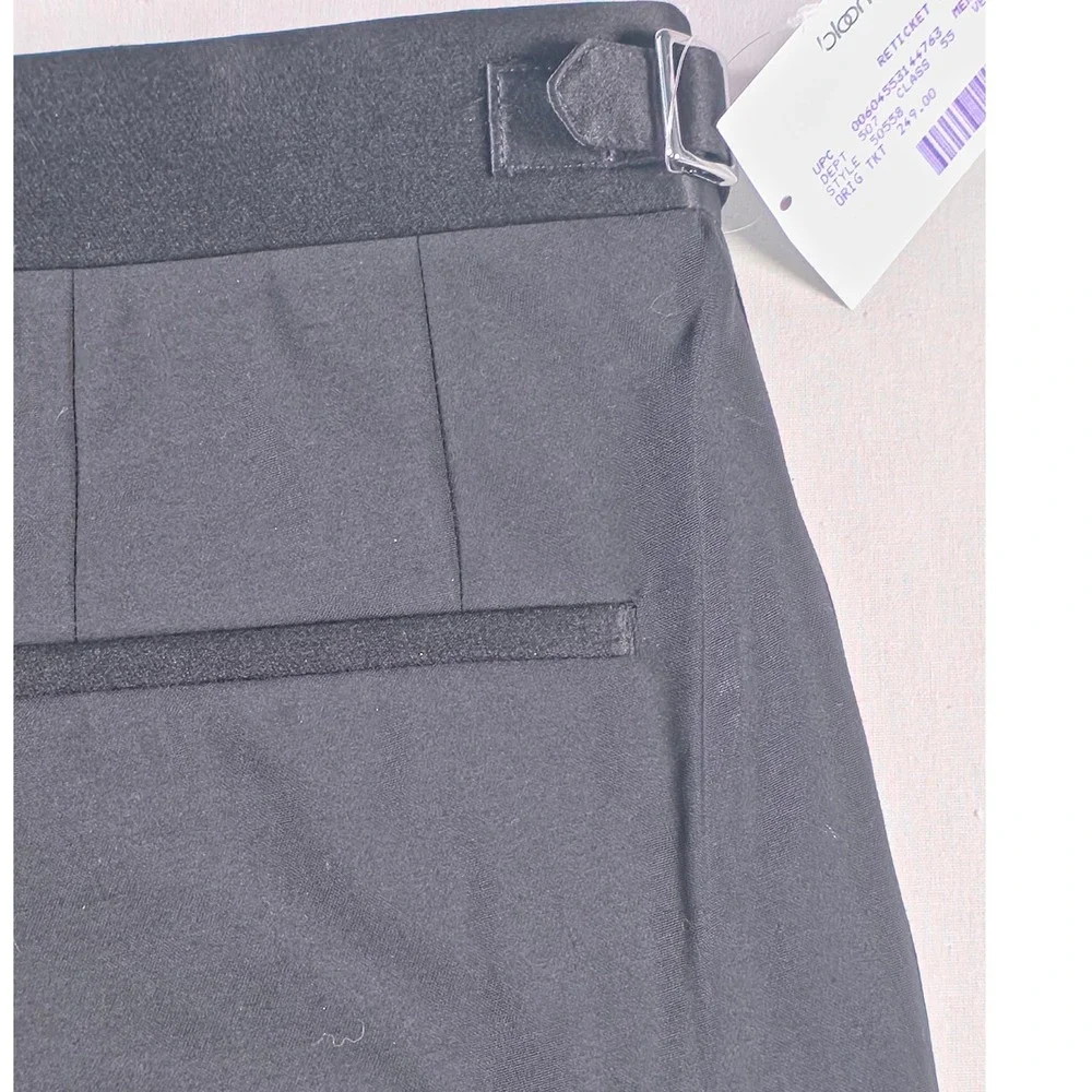 Hugo Boss Men Genius Slim Fit Tuxedo Pant 30R Black Formal Satin Trim Luxury NWT